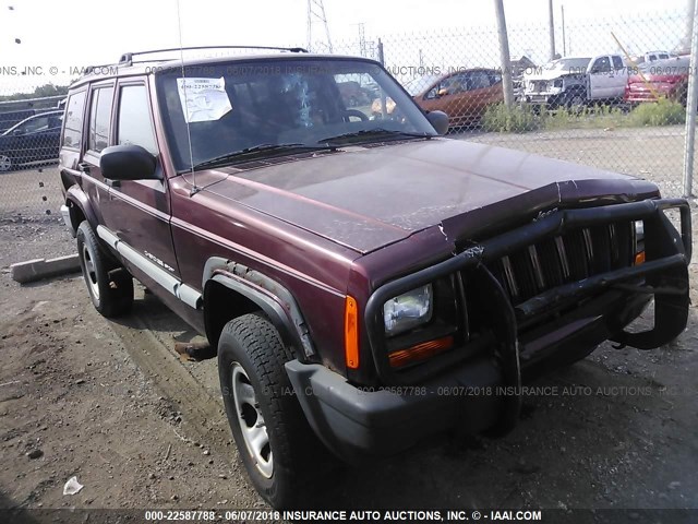 1J4FF48S21L540675 - 2001 JEEP CHEROKEE SPORT BURGUNDY photo 1