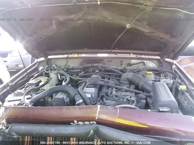 1J4FF48S21L540675 - 2001 JEEP CHEROKEE SPORT BURGUNDY photo 10