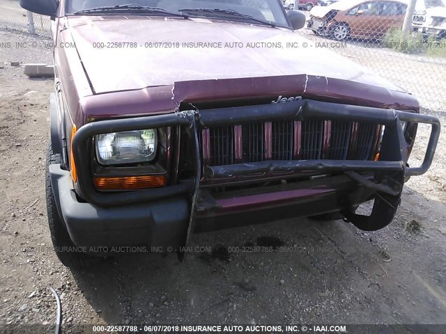 1J4FF48S21L540675 - 2001 JEEP CHEROKEE SPORT BURGUNDY photo 6