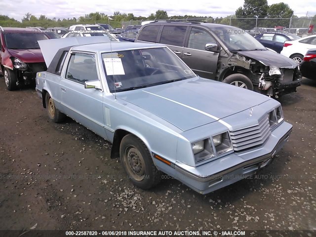 1B3BV51D4FG184093 - 1985 DODGE 600 BLUE photo 1