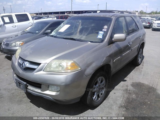 2HNYD18955H532521 - 2005 ACURA MDX TOURING GOLD photo 2