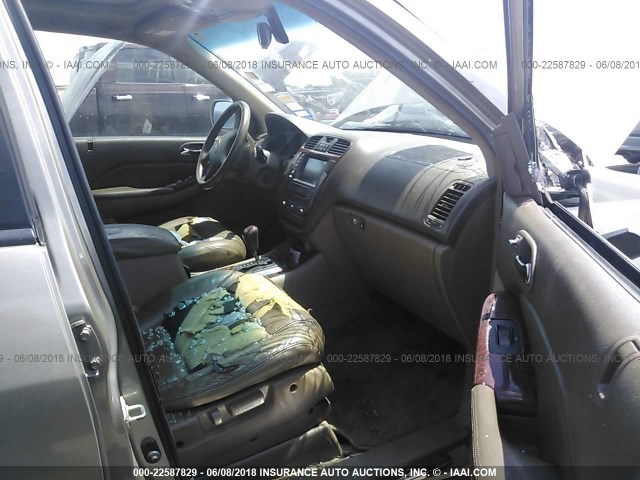 2HNYD18955H532521 - 2005 ACURA MDX TOURING GOLD photo 5