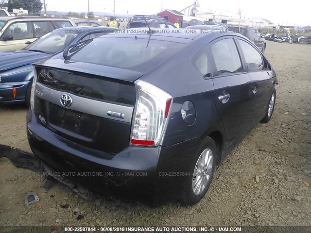 JTDKN3DP2D3046372 - 2013 TOYOTA PRIUS PLUG-IN  GRAY photo 4