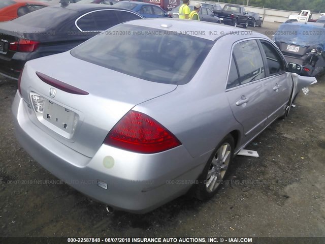 1HGCM66816A029707 - 2006 HONDA ACCORD EX SILVER photo 4