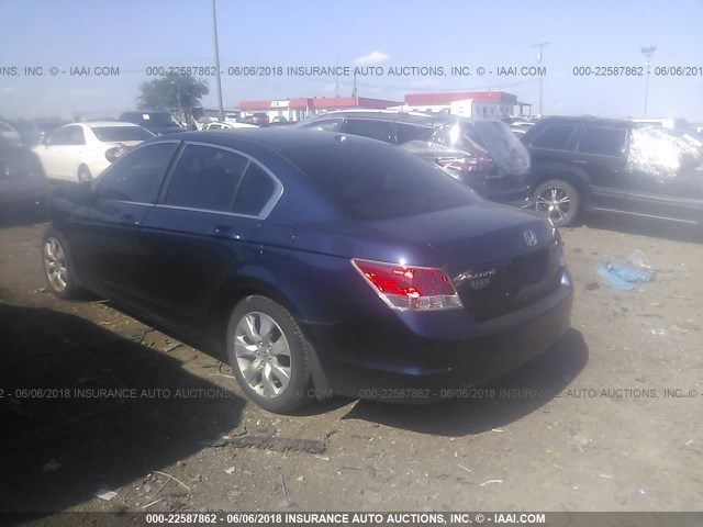 1HGCP2F83AA195977 - 2010 HONDA ACCORD EXL BLUE photo 3