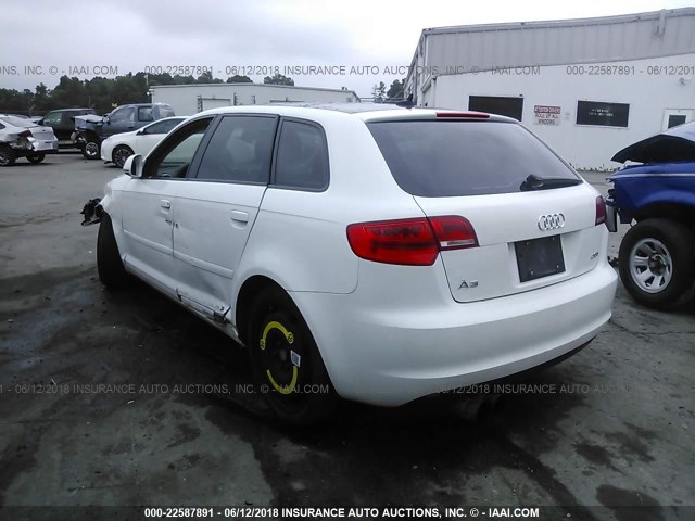 WAUHE78P79A009281 - 2009 AUDI A3 2.0T WHITE photo 3