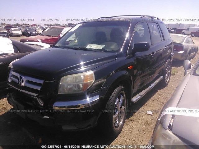 5FNYF28137B014867 - 2007 HONDA PILOT LX BLACK photo 2