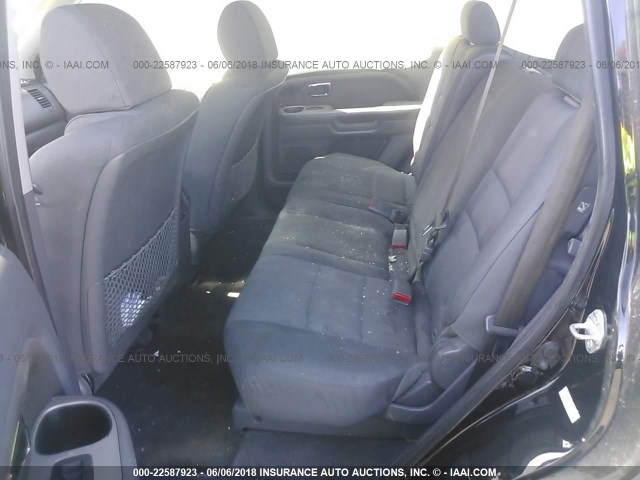 5FNYF28137B014867 - 2007 HONDA PILOT LX BLACK photo 8