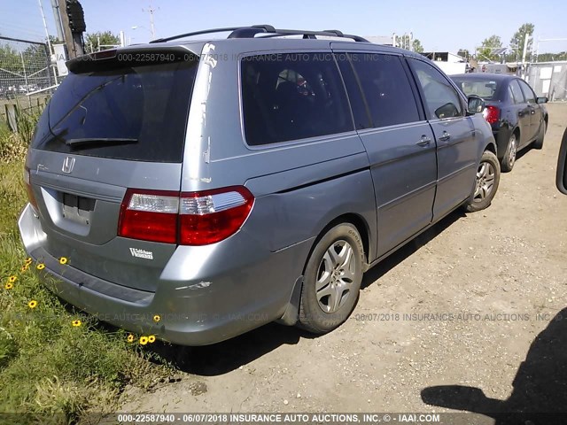 5FNRL38796B037365 - 2006 HONDA ODYSSEY EXL Light Blue photo 4