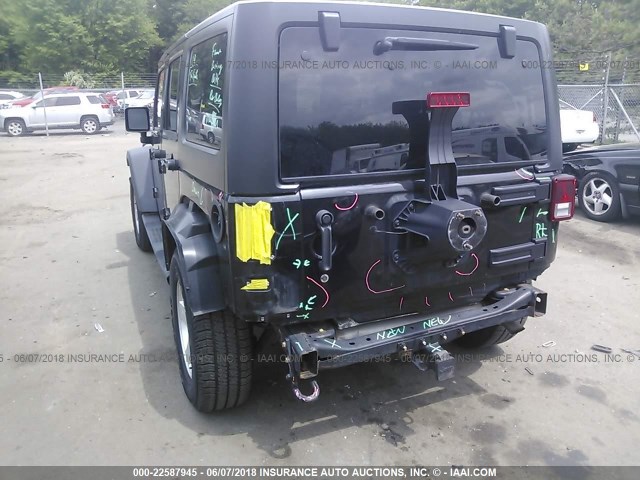 1J4HA3H14BL510765 - 2011 JEEP WRANGLER UNLIMITE SPORT BLACK photo 6