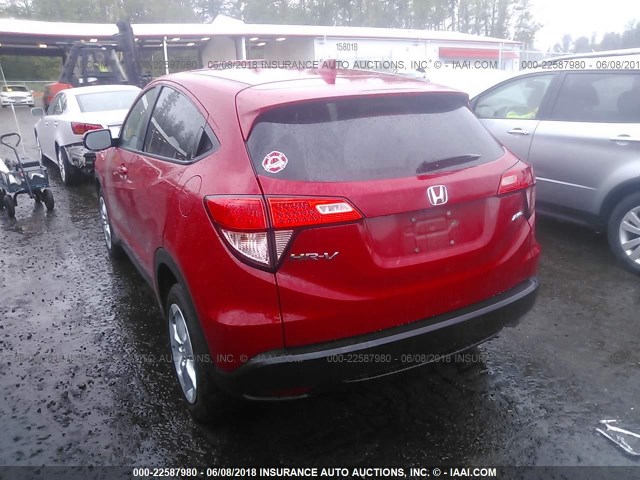 3CZRU6H50GM705185 - 2016 HONDA HR-V EX RED photo 3