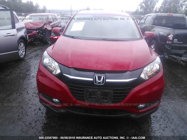 3CZRU6H50GM705185 - 2016 HONDA HR-V EX RED photo 6