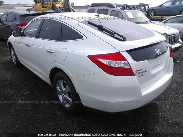 5J6TF1H3XAL003840 - 2010 HONDA ACCORD CROSSTOUR EX WHITE photo 3