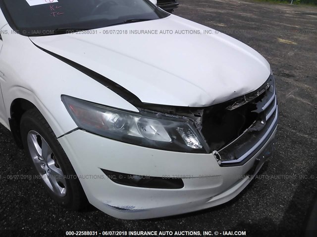 5J6TF1H3XAL003840 - 2010 HONDA ACCORD CROSSTOUR EX WHITE photo 6