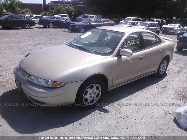 1G3NL52E71C240973 - 2001 OLDSMOBILE ALERO GL GOLD photo 2