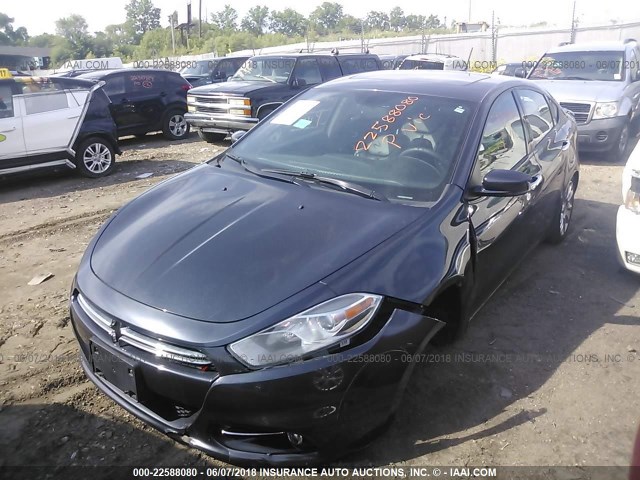 1C3CDFCH5DD330743 - 2013 DODGE DART LIMITED/R/T GRAY photo 2