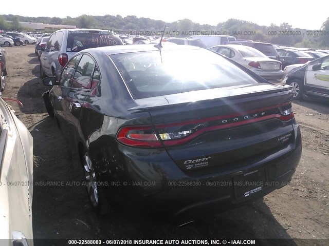 1C3CDFCH5DD330743 - 2013 DODGE DART LIMITED/R/T GRAY photo 3