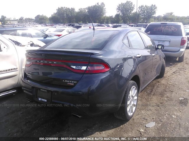 1C3CDFCH5DD330743 - 2013 DODGE DART LIMITED/R/T GRAY photo 4