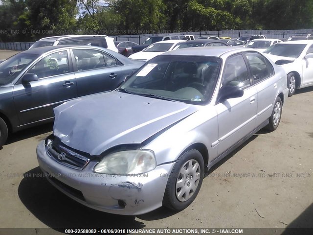 2HGEJ6613YH566586 - 2000 HONDA CIVIC SE SILVER photo 2