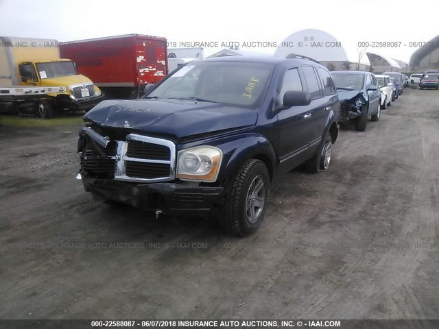 1D4HB58D45F612193 - 2005 DODGE DURANGO LIMITED BLUE photo 2