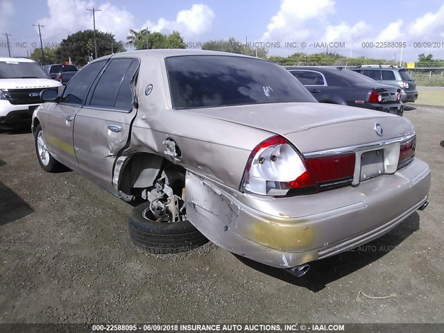 2MEFM74W8WX674833 - 1998 MERCURY GRAND MARQUIS GS TAN photo 3