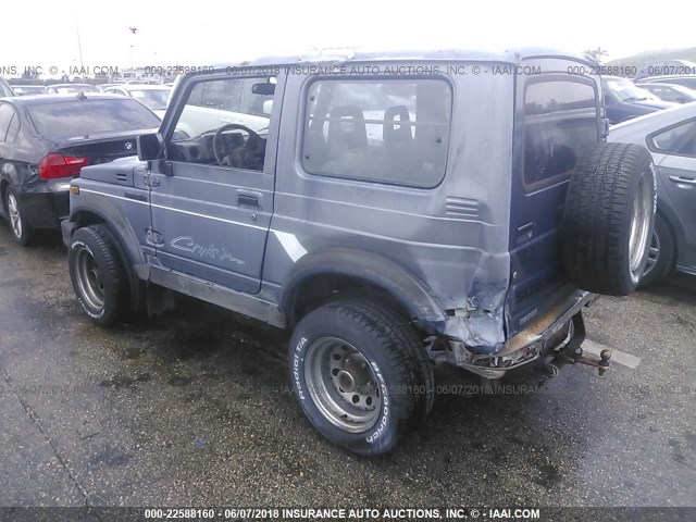 JS4JC51V4J4142202 - 1988 SUZUKI SAMURAI BLUE photo 3