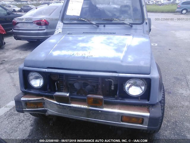 JS4JC51V4J4142202 - 1988 SUZUKI SAMURAI BLUE photo 6