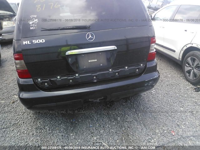 4JGAB75E55A518405 - 2005 MERCEDES-BENZ ML 500 BLACK photo 6