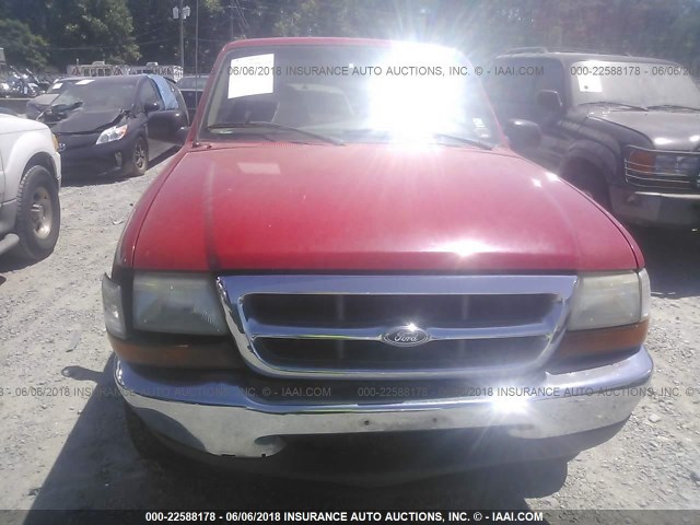 1FTYR14V4YPA67952 - 2000 FORD RANGER SUPER CAB RED photo 6