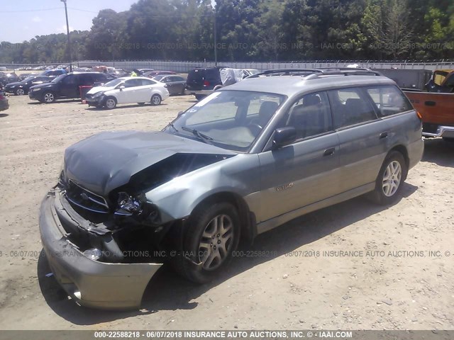4S3BH665427608640 - 2002 SUBARU LEGACY OUTBACK 绿色 照片 2