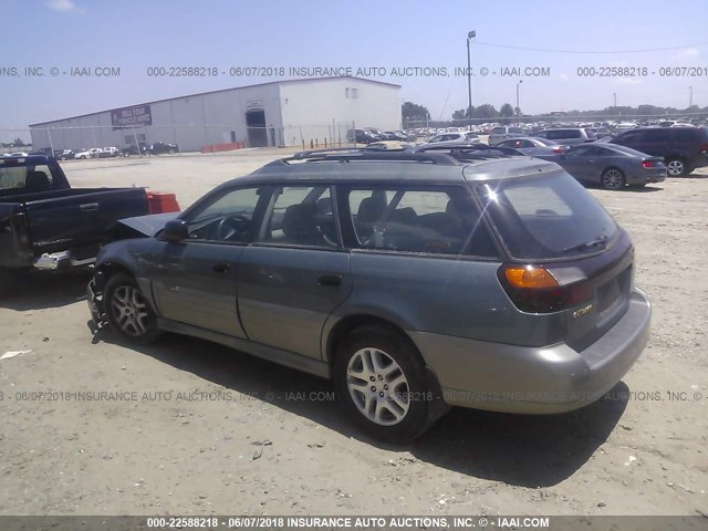 4S3BH665427608640 - 2002 SUBARU LEGACY OUTBACK 绿色 照片 3