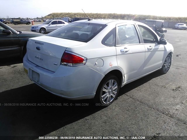 1FAHP3HN8BW115189 - 2011 FORD FOCUS SEL WHITE photo 4