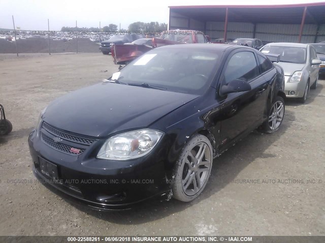 1G1AP18X987342131 - 2008 CHEVROLET COBALT SS BLACK photo 2