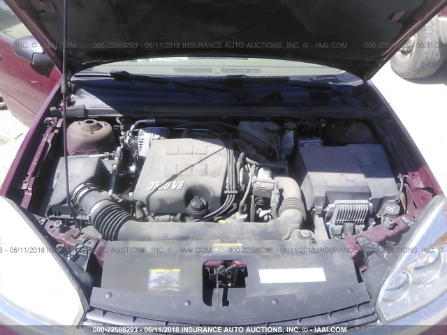 1G1ZT54875F324524 - 2005 CHEVROLET MALIBU LS 红色 照片 10