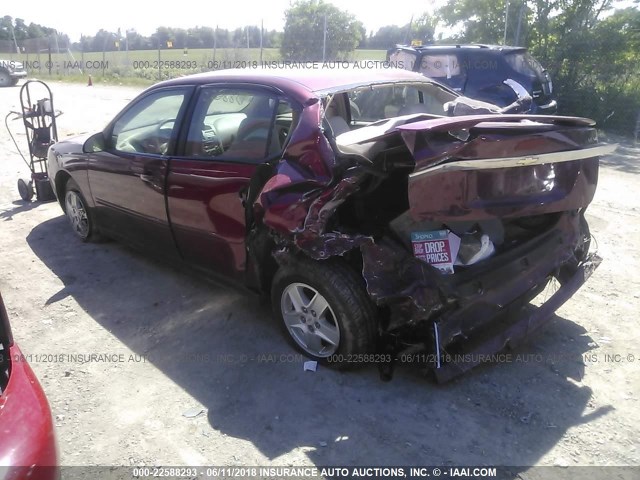 1G1ZT54875F324524 - 2005 CHEVROLET MALIBU LS 红色 照片 3