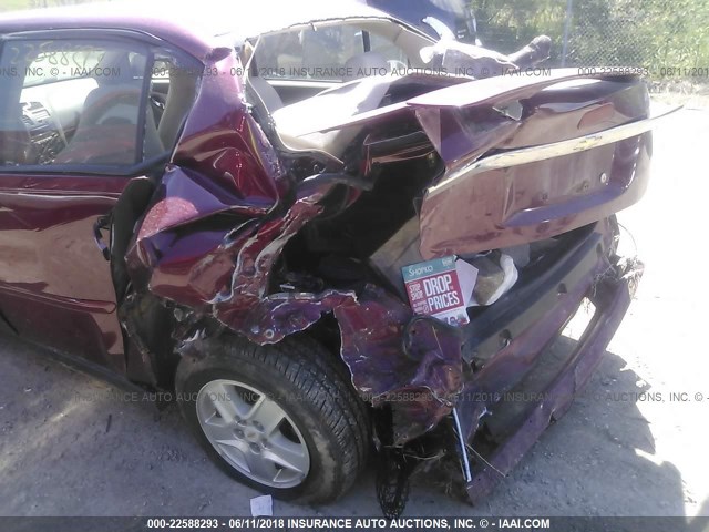 1G1ZT54875F324524 - 2005 CHEVROLET MALIBU LS 红色 照片 6