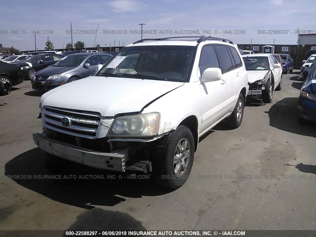 JTEHF21A430121487 - 2003 TOYOTA HIGHLANDER LIMITED WHITE photo 2