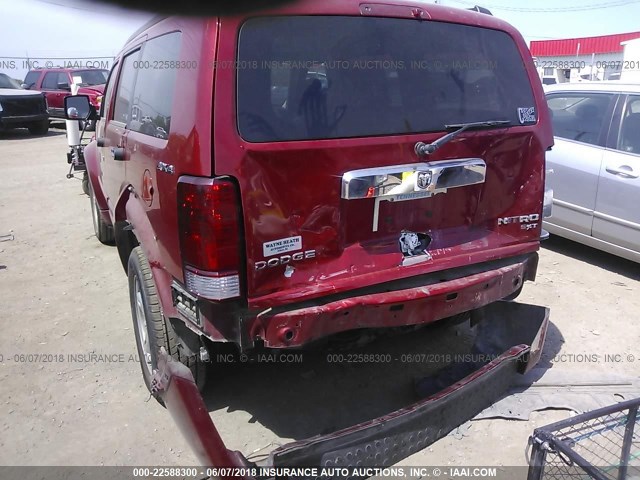 1D4PU5GK2BW514457 - 2011 DODGE NITRO SXT RED photo 6