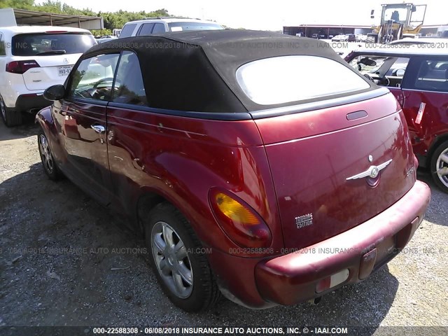3C3EY55E95T286896 - 2005 CHRYSLER PT CRUISER TOURING MAROON photo 3