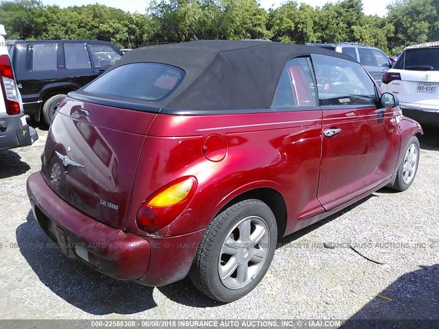 3C3EY55E95T286896 - 2005 CHRYSLER PT CRUISER TOURING MAROON photo 4