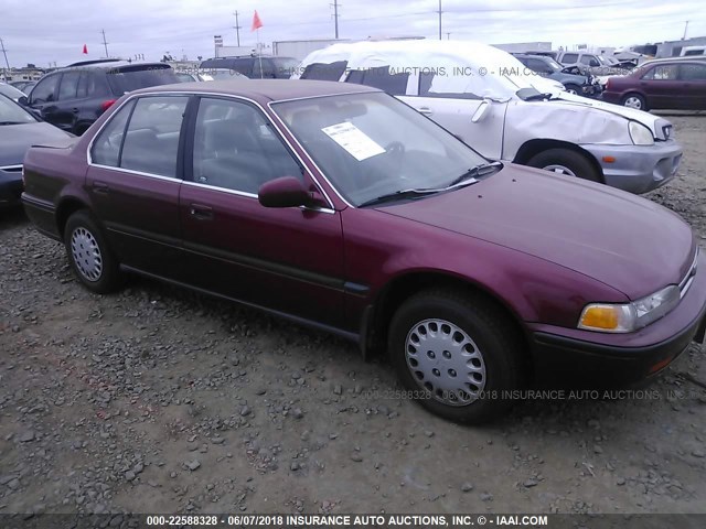 1HGCB7551NA157480 - 1992 HONDA ACCORD LX RED photo 1