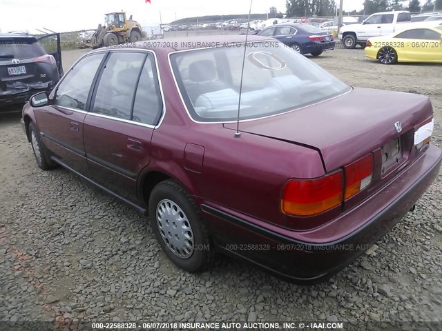 1HGCB7551NA157480 - 1992 HONDA ACCORD LX RED photo 3