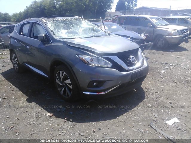 5N1AZ2MG3GN156040 - 2016 NISSAN MURANO S/SL/SV/PLATINUM GRAY photo 1