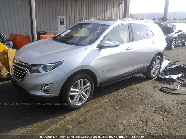 3GNAXVEV3JL113843 - 2018 CHEVROLET EQUINOX PREMIER SILVER photo 2