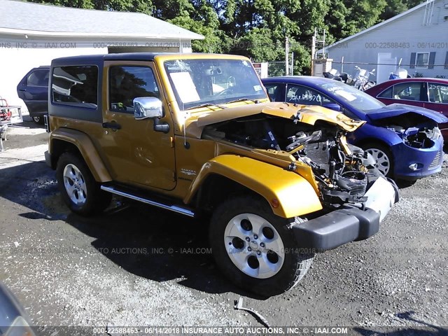 1C4AJWBG5EL167801 - 2014 JEEP WRANGLER SAHARA ORANGE photo 1