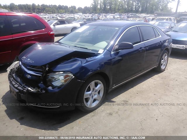 1G1ZG57B294177168 - 2009 CHEVROLET MALIBU LS ლურჯი ფოტო 2