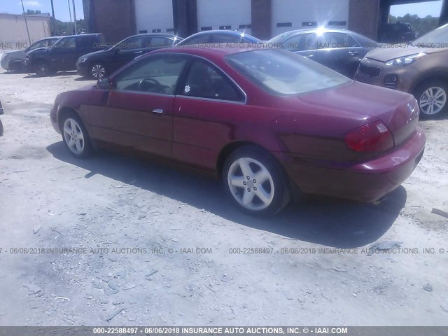 19UYA42632A004664 - 2002 ACURA 3.2CL TYPE-S RED photo 3