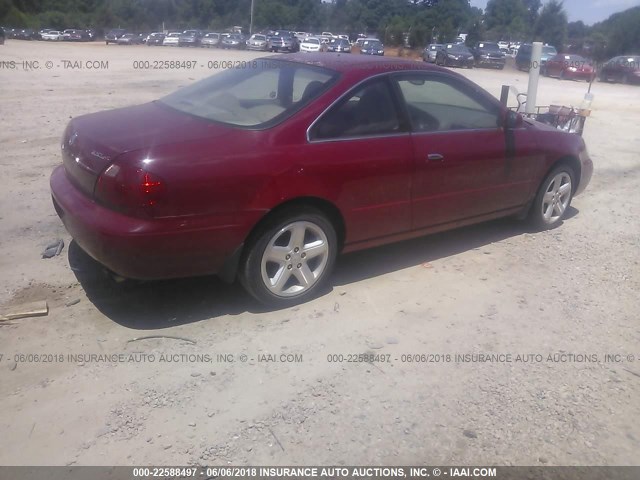 19UYA42632A004664 - 2002 ACURA 3.2CL TYPE-S RED photo 4