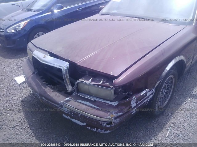 1LNLM81W4TY731275 - 1996 LINCOLN TOWN CAR EXECUTIVE BURGUNDY photo 6