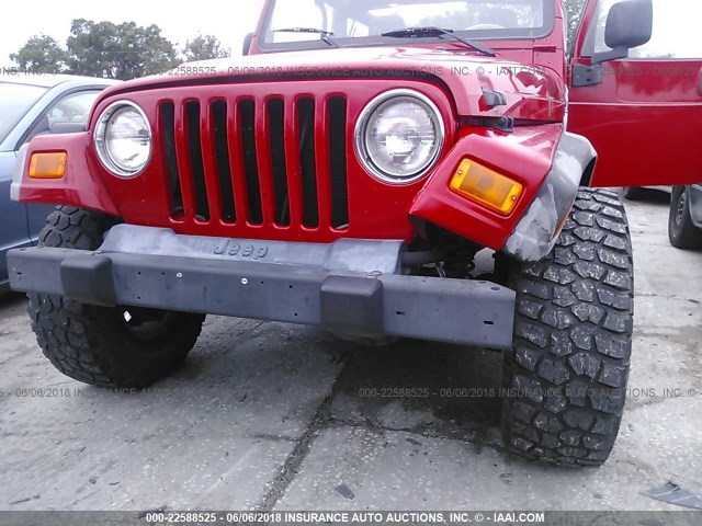 1J4FA39SX6P752067 - 2006 JEEP WRANGLER X RED photo 6